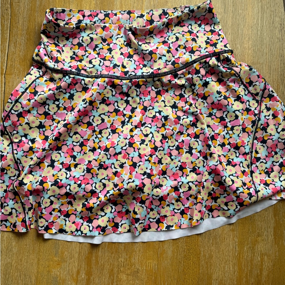 Athleta Floral Athlectic Skirt - Pink, Yellow, and Black